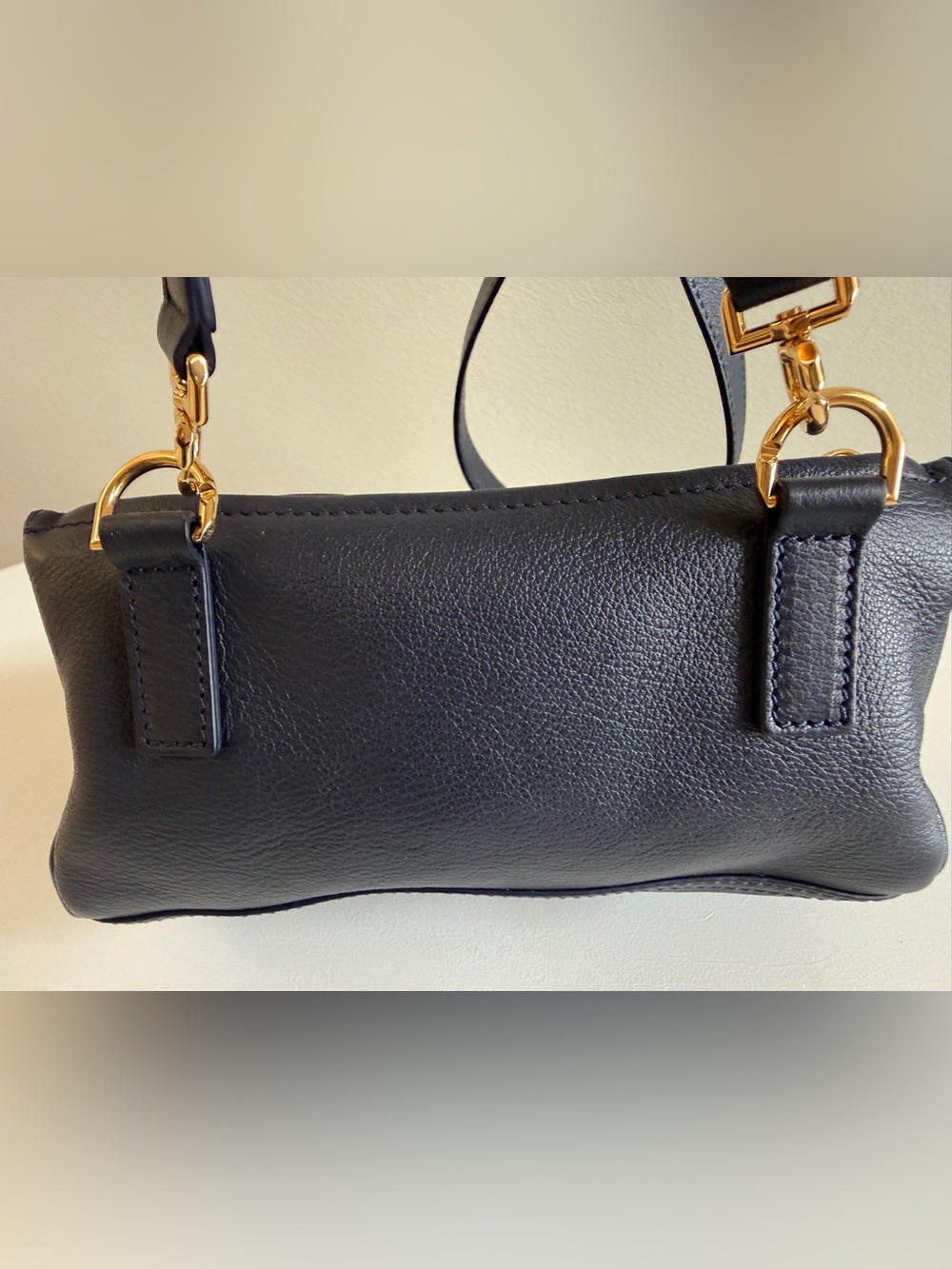 GIVENCHY Sugar Goatskin Mini Pandora Crossbody Bag Handbag, Navy Blue - Picture 6 of 12
